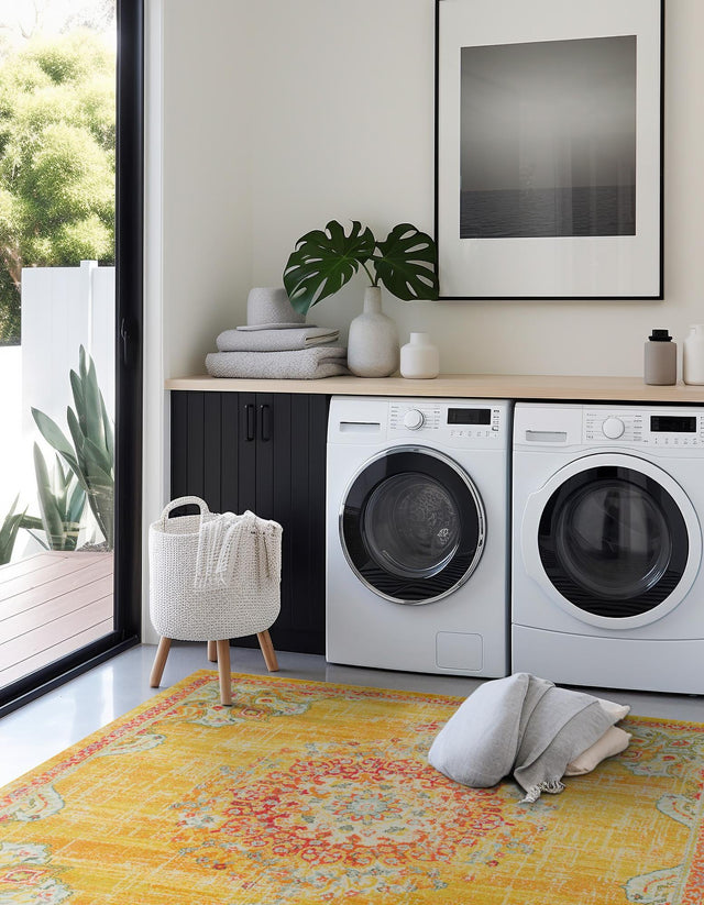 Gold 6' 1 x 6' 1 Penrose Square Area Rug