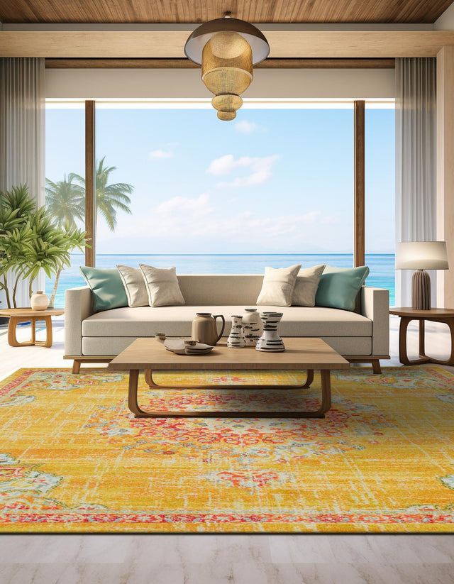 Gold 6' 1 x 6' 1 Penrose Square Area Rug