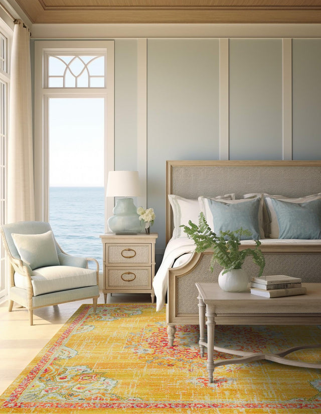 Gold 6' 1 x 6' 1 Penrose Square Area Rug