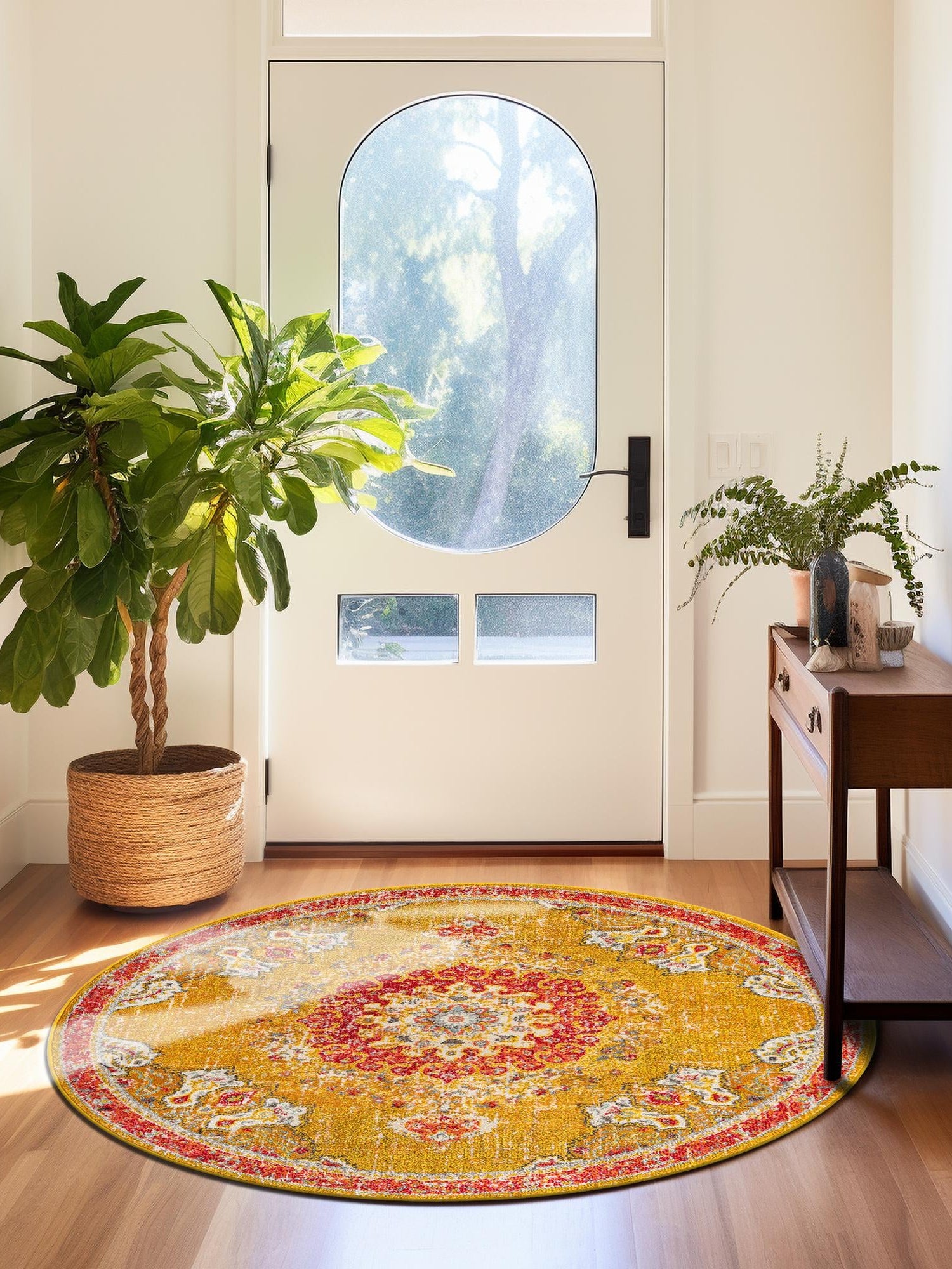 Gold 3' 1 x 3' 1 Penrose Round Area Rug