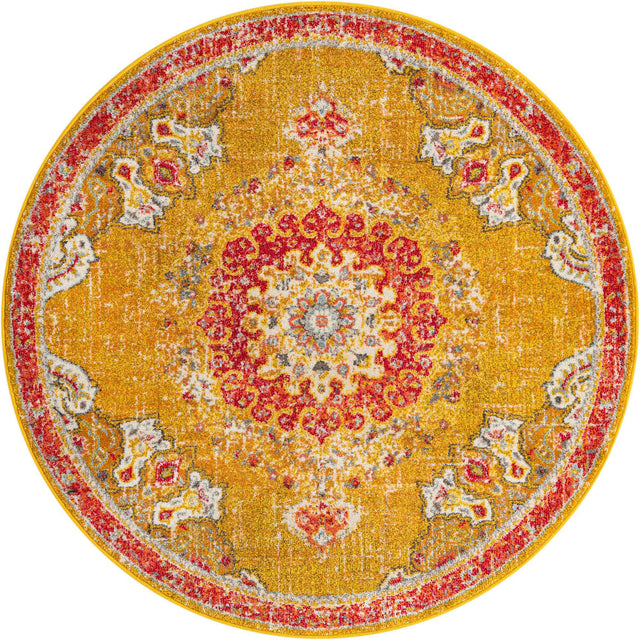 Gold 6' 1 x 6' 1 Penrose Round Area Rug