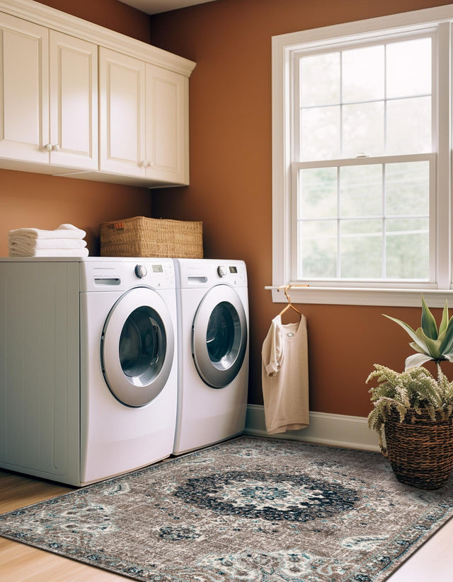 Gray 7' 10 x 10' Penrose Rectangle Area Rug