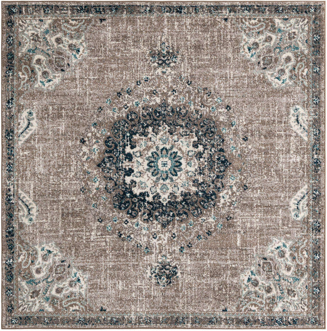 Gray 7' 10 x 7' 10 Penrose Square Area Rug