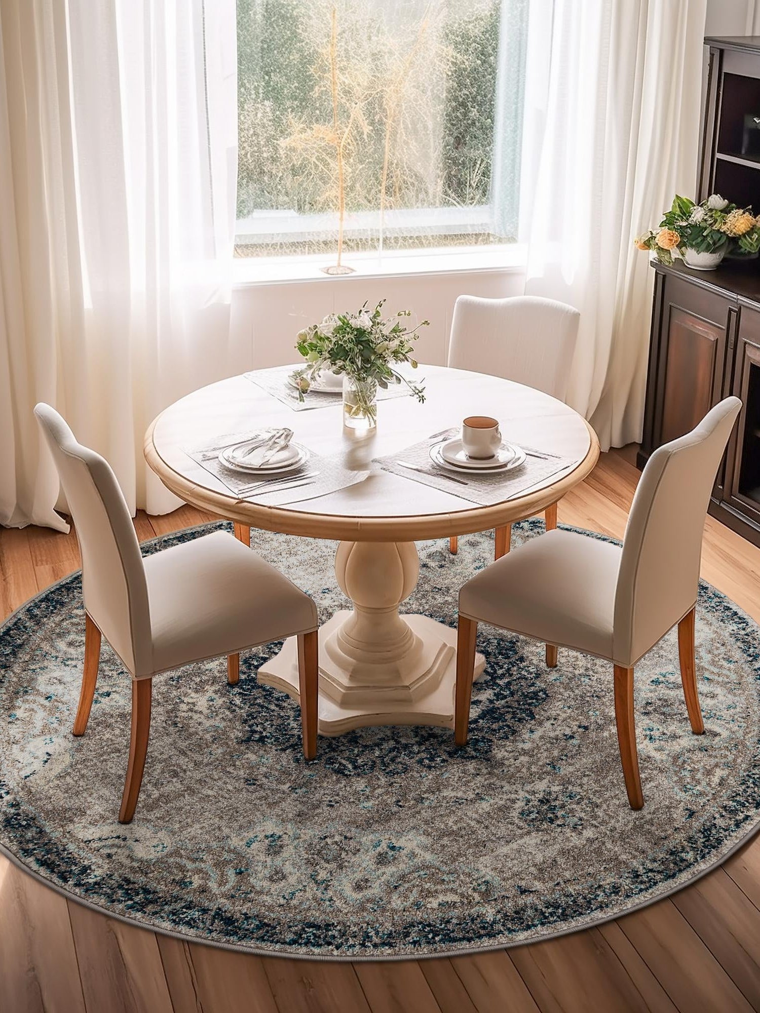 Gray 3' 1 x 3' 1 Penrose Round Area Rug