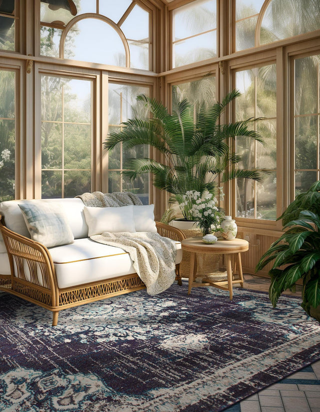 Navy Blue 8' x 8' Penrose Square Area Rug