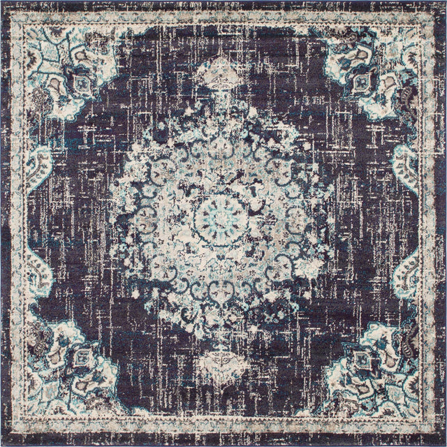 Navy Blue 8' x 8' Penrose Square Area Rug