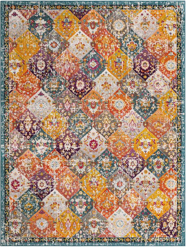 Multicolor 9' x 12' Penrose Rectangle Area Rug