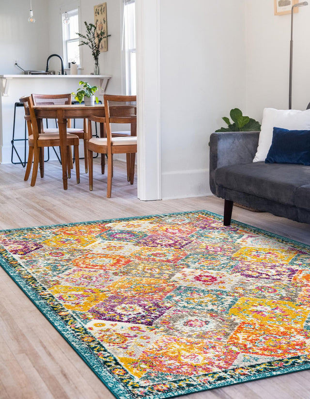 Multicolor 5' 3 x 8' Penrose Rectangle Area Rug