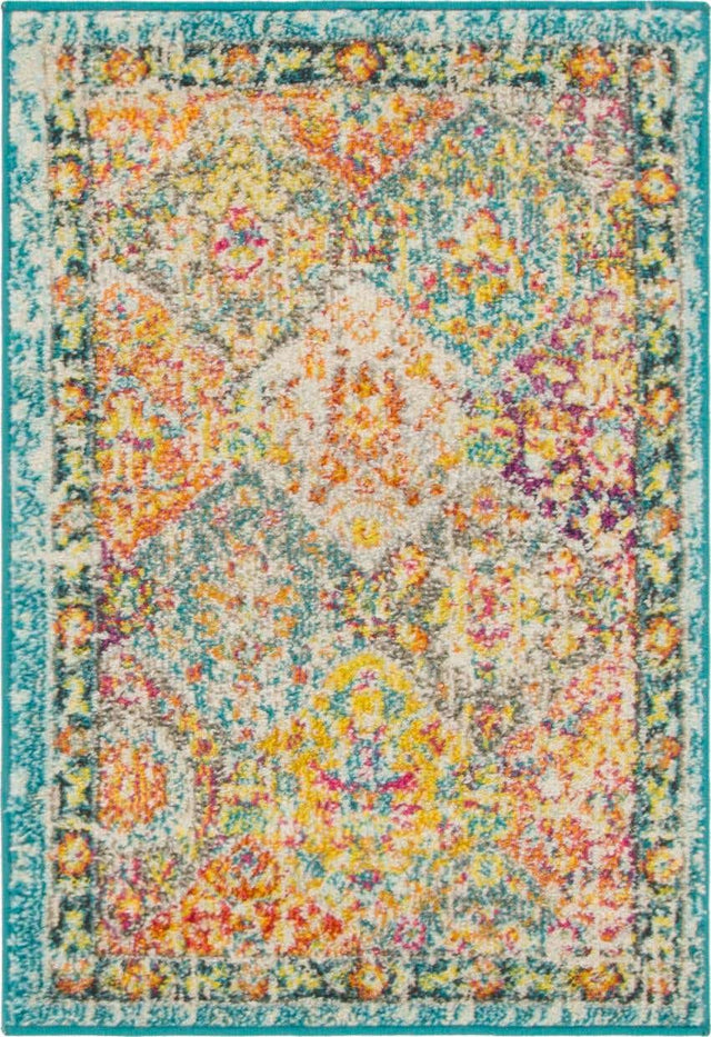 Multicolor 2' x 3' 1 Penrose Rectangle Area Rug
