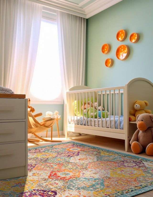 Multicolor 6' 1 x 6' 1 Penrose Square Area Rug