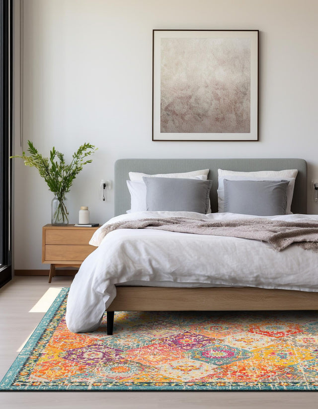 Multicolor 7' 1 x 7' 1 Penrose Square Area Rug