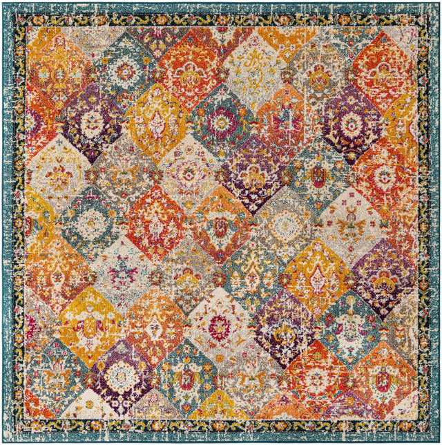 Multicolor 7' 10 x 7' 10 Penrose Square Area Rug