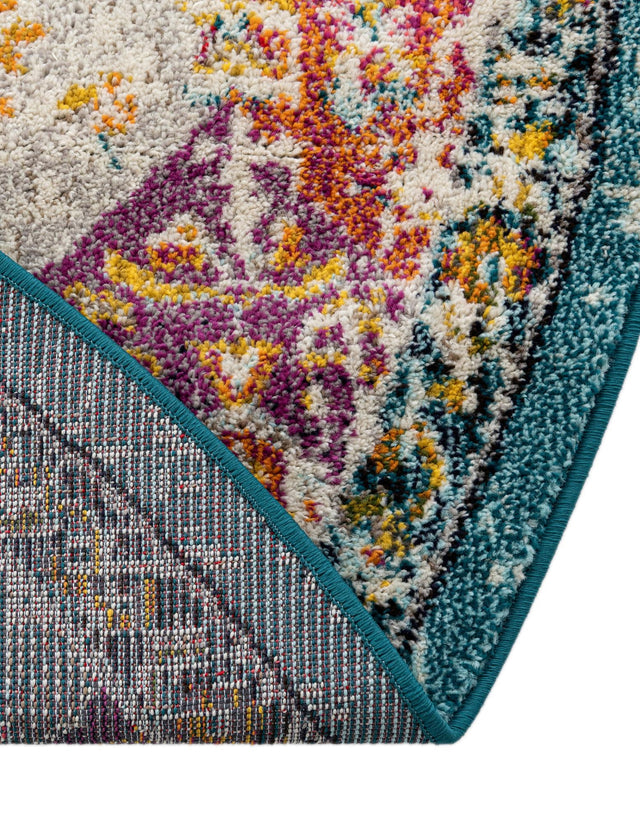 Multicolor 5' 3 x 5' 3 Penrose Round Area Rug