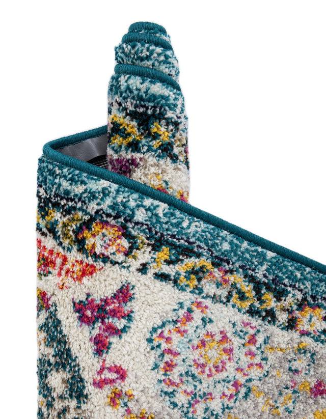 Multicolor 5' 3 x 5' 3 Penrose Round Area Rug