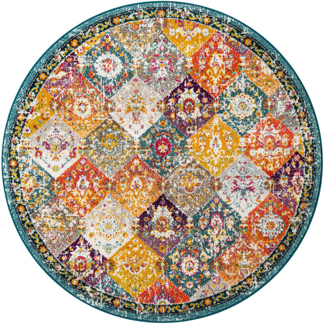 Multicolor 6' 1 x 6' 1 Penrose Round Area Rug