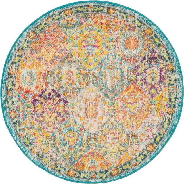 Multicolor 3' 1 x 3' 1 Penrose Round Area Rug