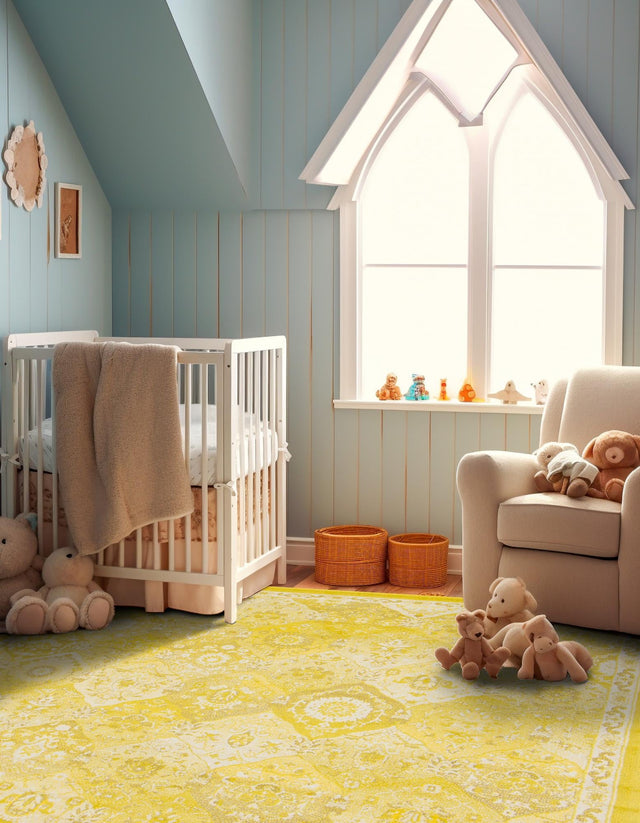 Yellow 7' 10 x 7' 10 Penrose Square Area Rug