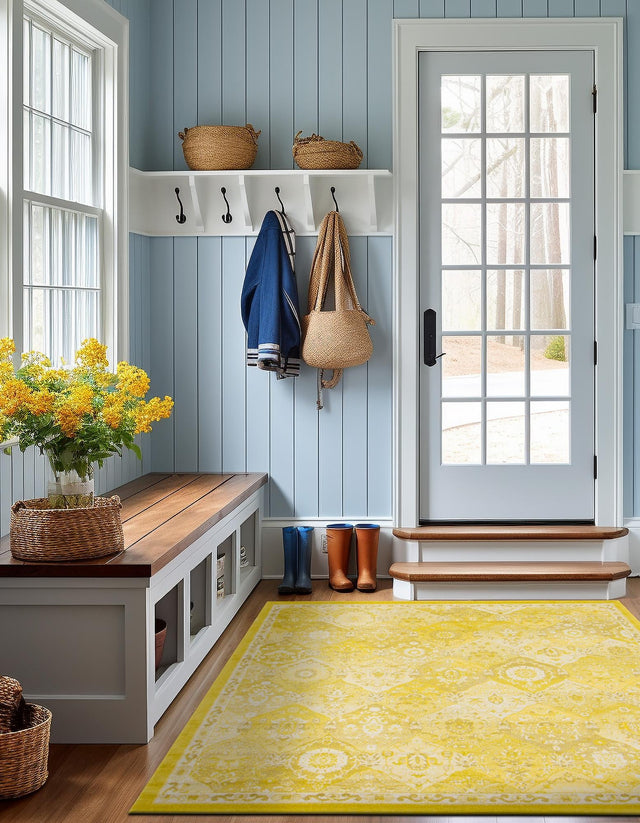 Yellow 7' 10 x 7' 10 Penrose Square Area Rug