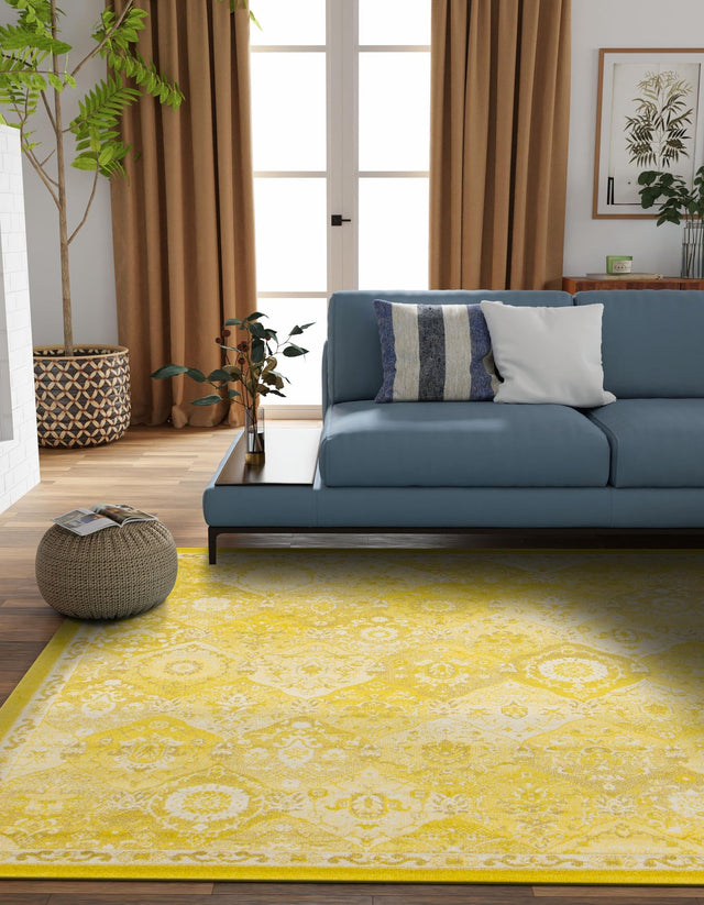 Yellow 7' 10 x 7' 10 Penrose Square Area Rug