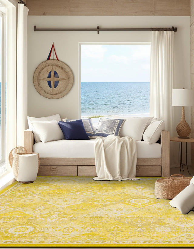 Yellow 7' 10 x 7' 10 Penrose Square Area Rug