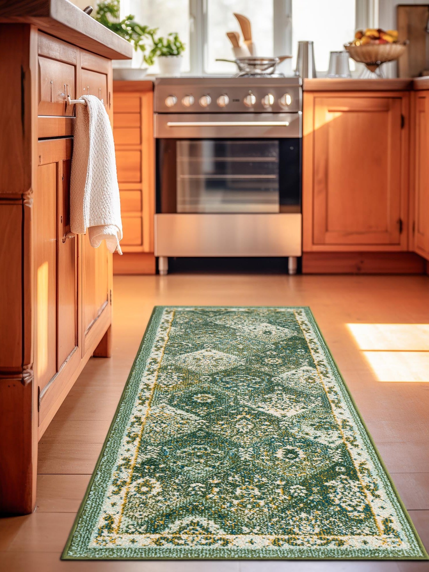 Green 2' 7 x 10' Penrose Runner Area Rug