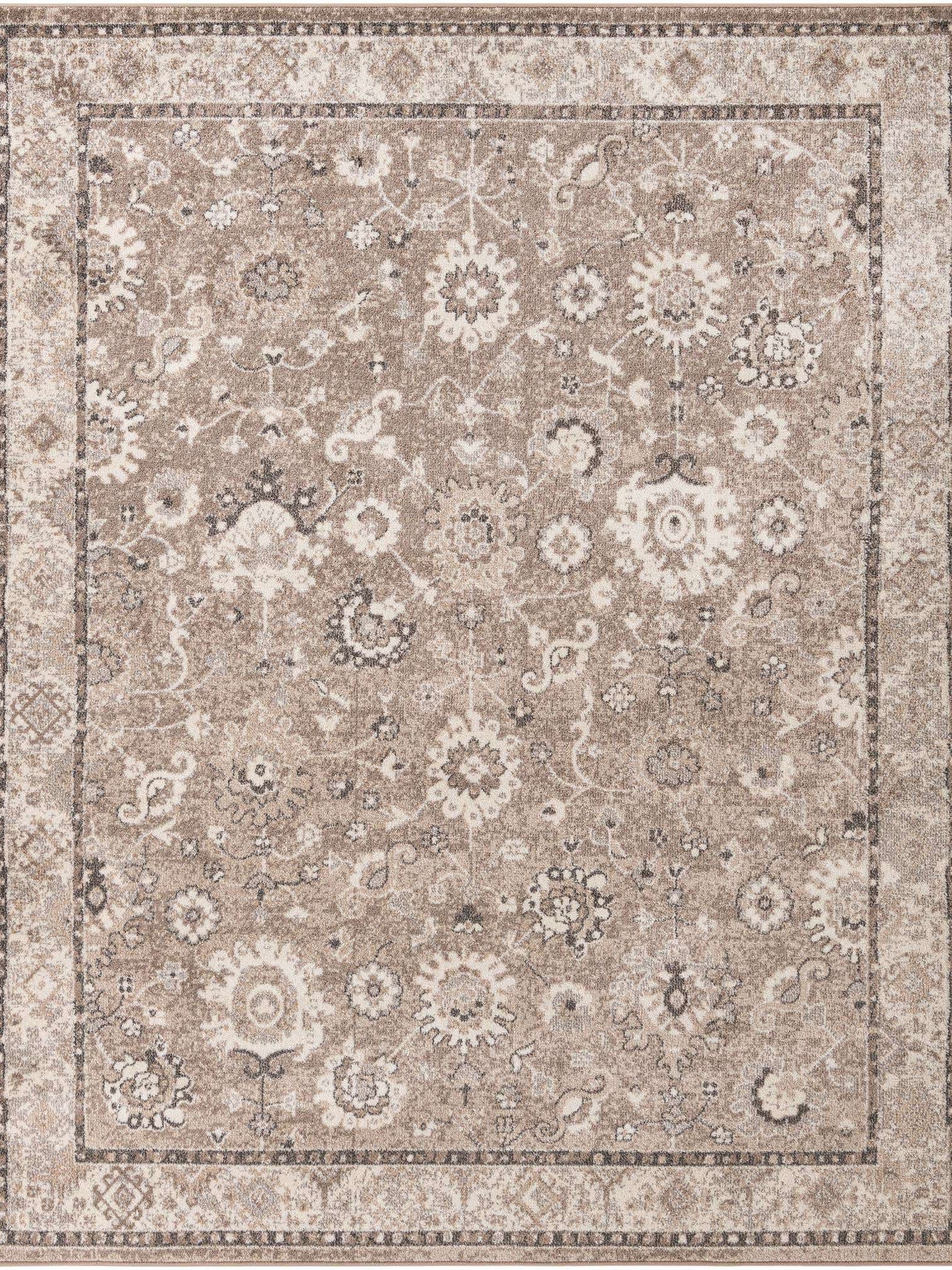 Beige Brown 7' 10 x 10' Penrose Rectangle Area Rug