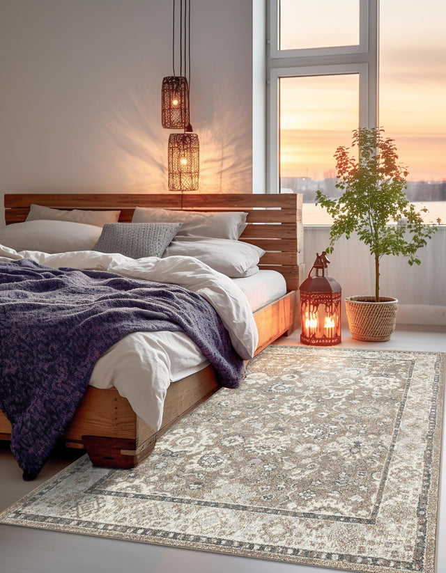 Beige Brown 2' x 3' 1 Penrose Rectangle Area Rug