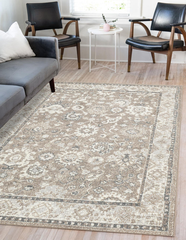 Beige Brown 3' 1 x 5' 3 Penrose Rectangle Area Rug