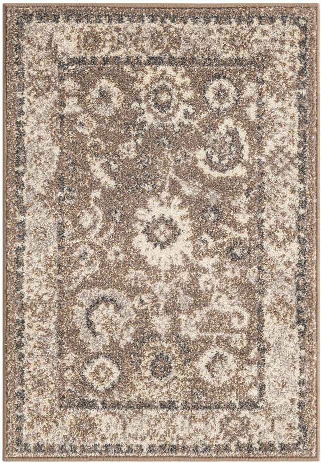Beige Brown 2' x 3' 1 Penrose Rectangle Area Rug