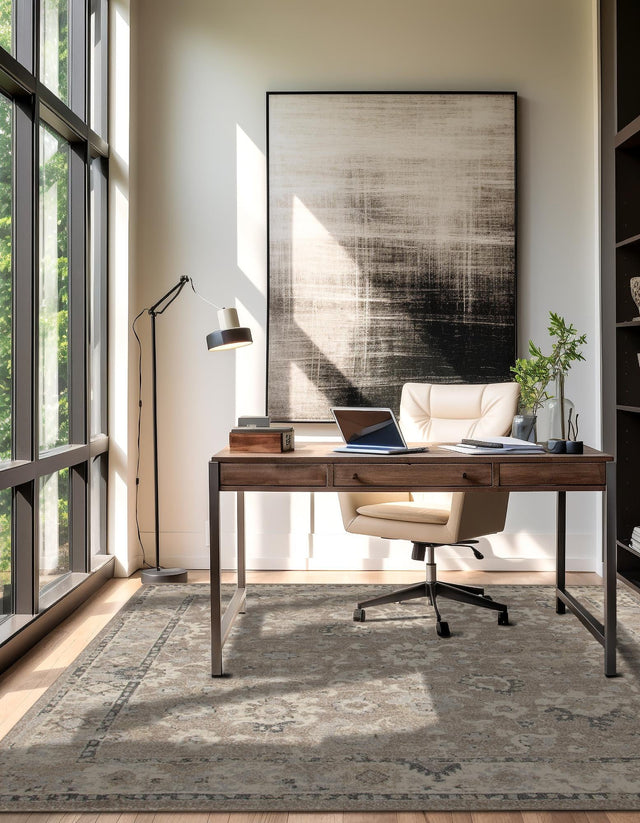 Beige Brown 7' 10 x 7' 10 Penrose Square Area Rug