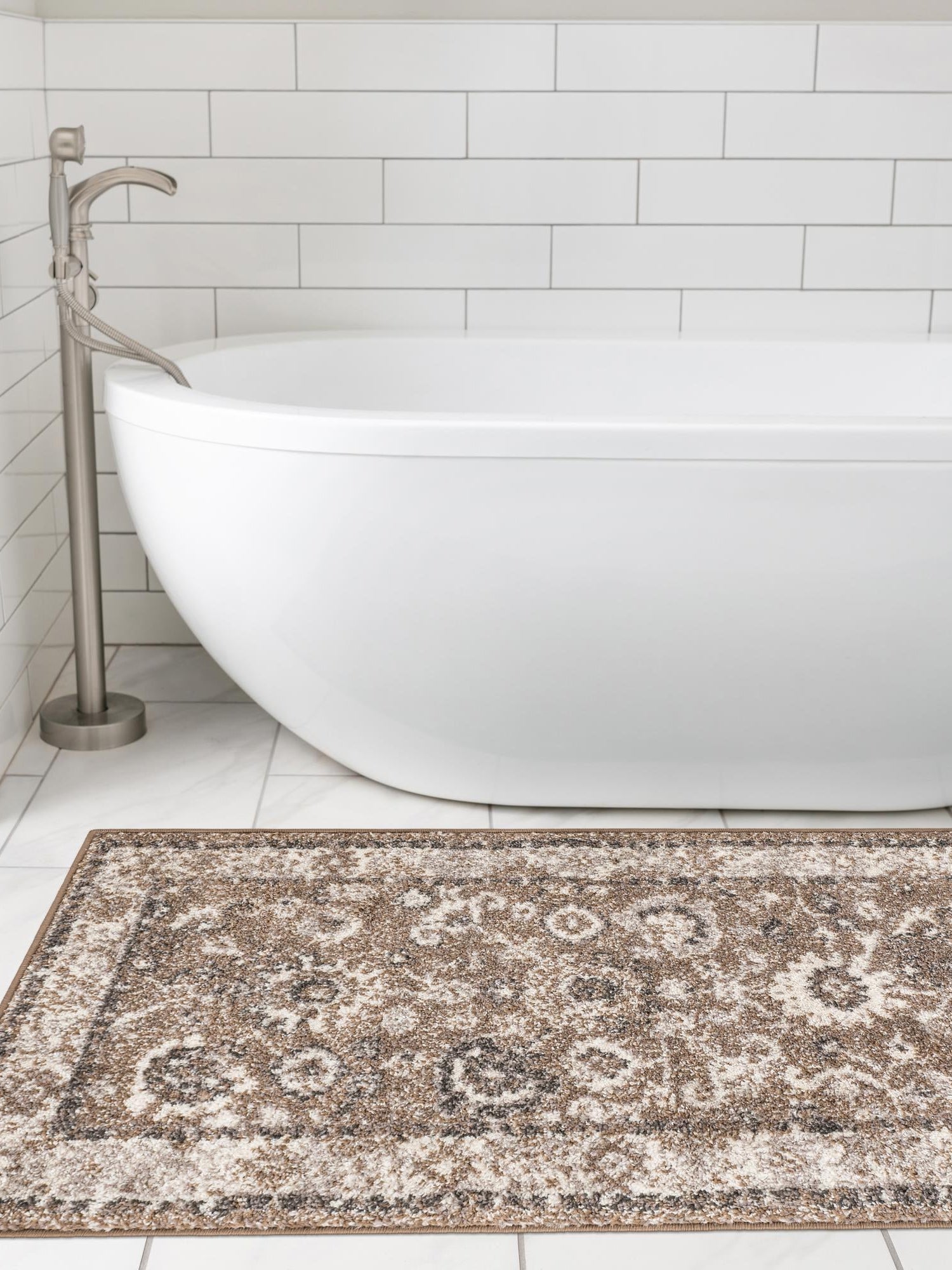 Beige Brown 2' x 6' 1 Penrose Runner Area Rug