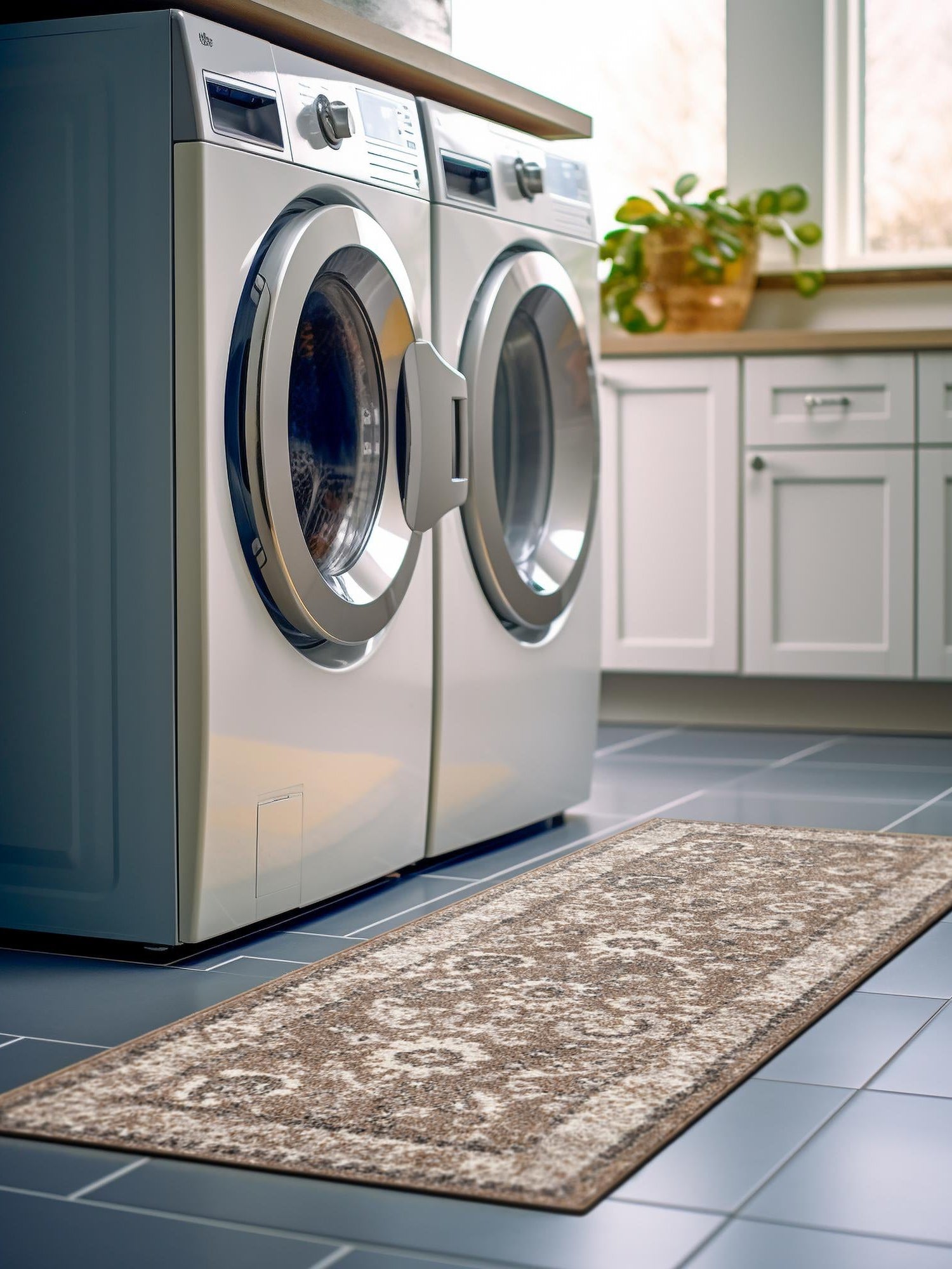 Beige Brown 2' x 6' 1 Penrose Runner Area Rug