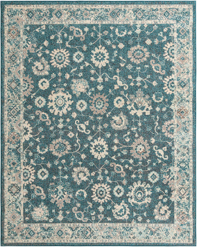 Turquoise 7' 10 x 10' Penrose Rectangle Area Rug