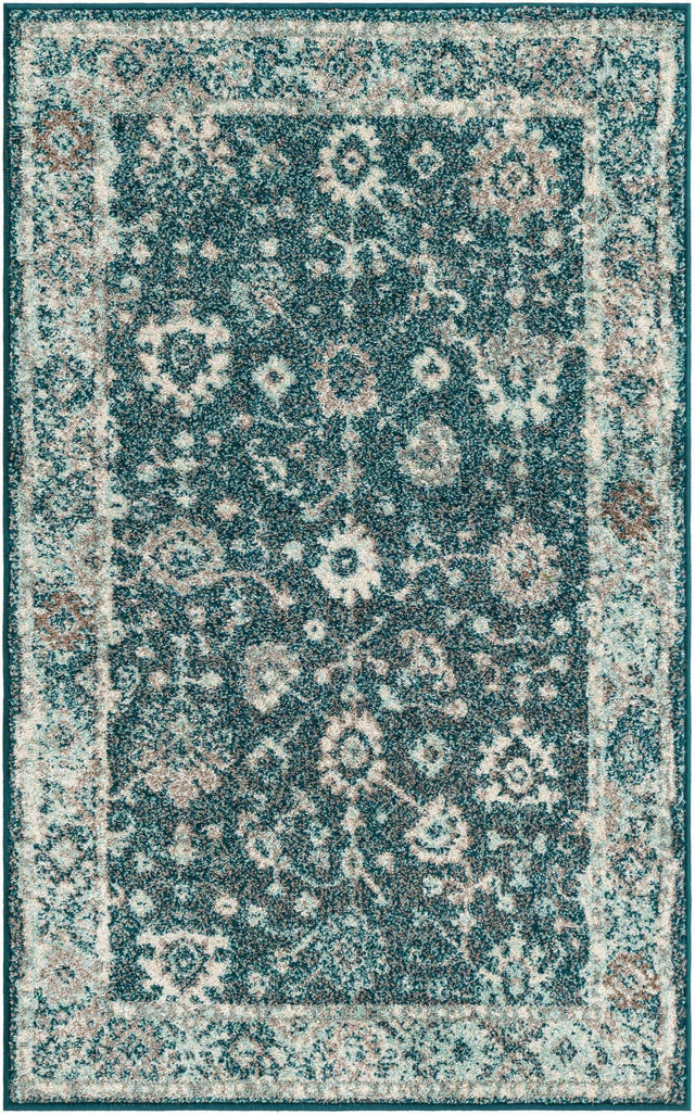 Turquoise 3' 1 x 5' 3 Penrose Rectangle Area Rug