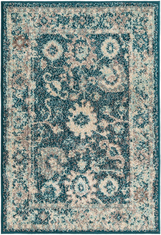 Turquoise 2' x 3' 1 Penrose Rectangle Area Rug