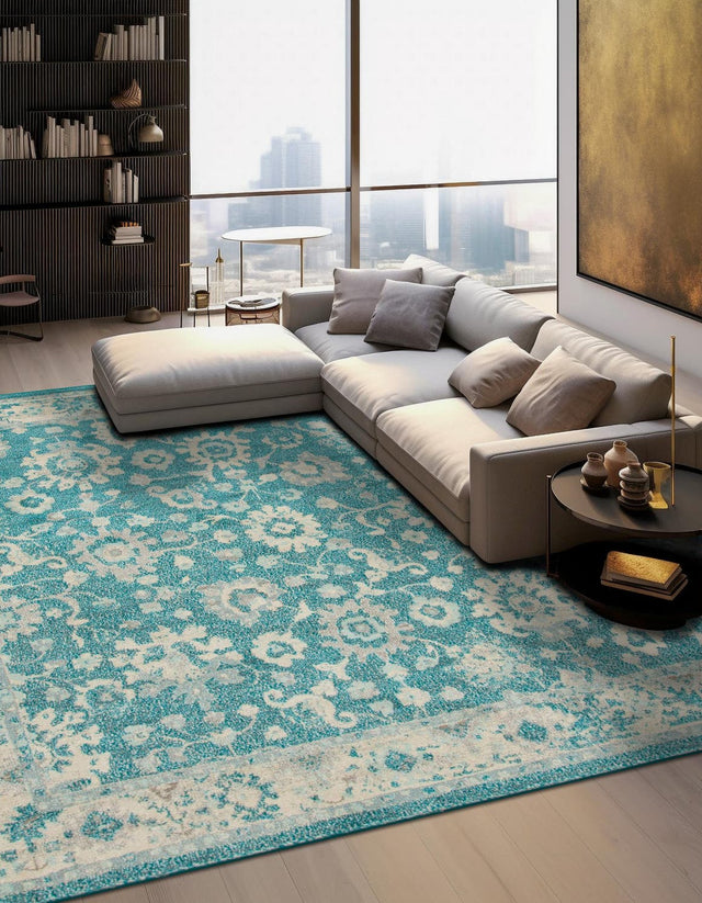Turquoise 7' 10 x 7' 10 Penrose Square Area Rug