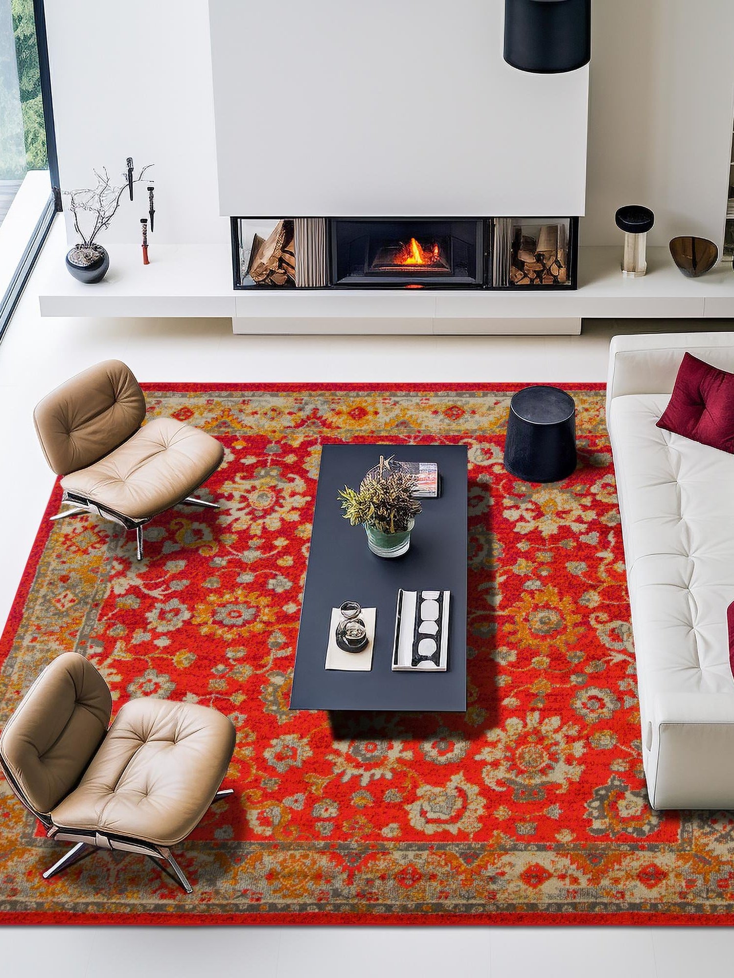 Rust Red 8' x 8' Penrose Square Area Rug