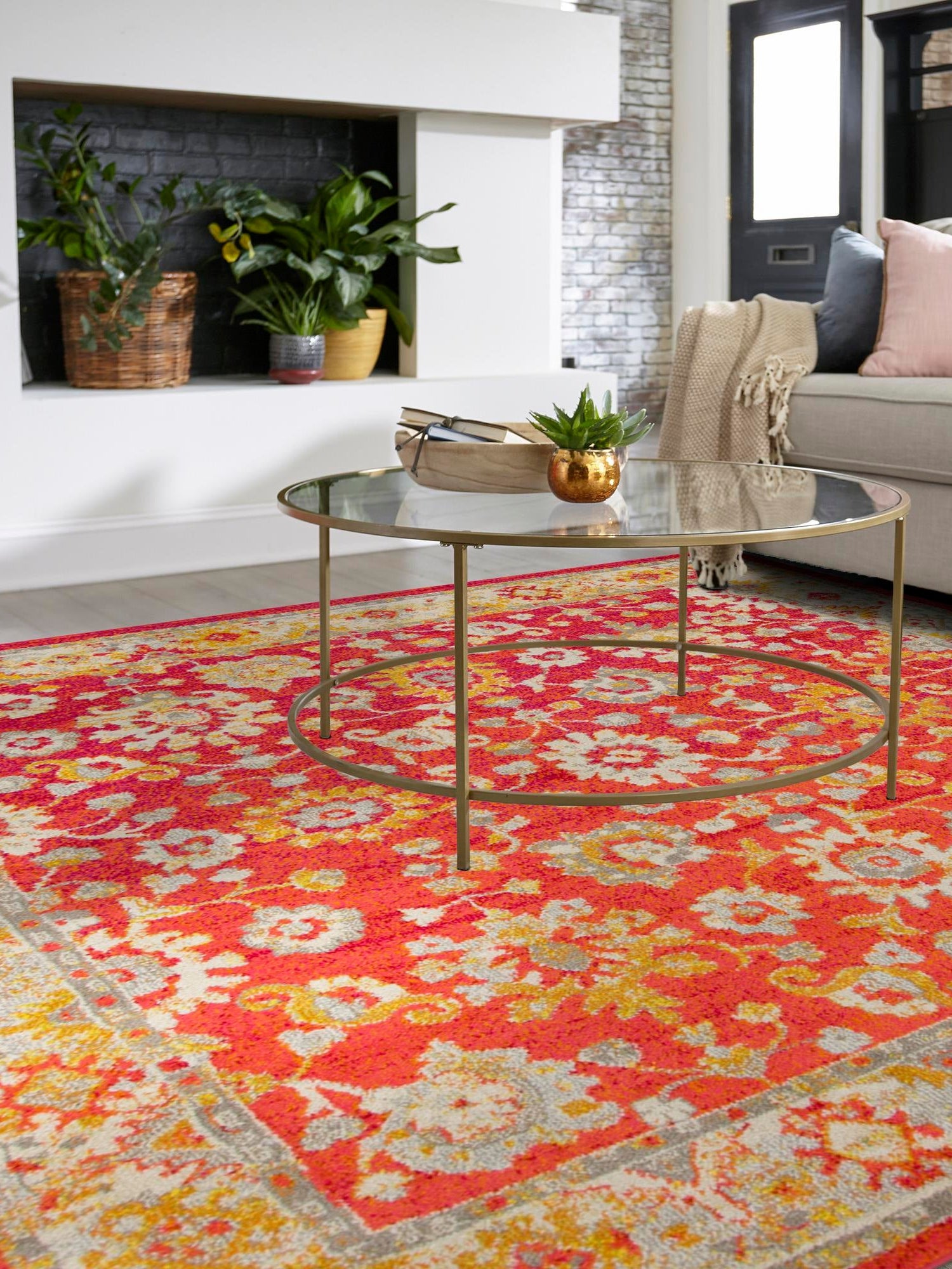 Rust Red 8' x 8' Penrose Square Area Rug