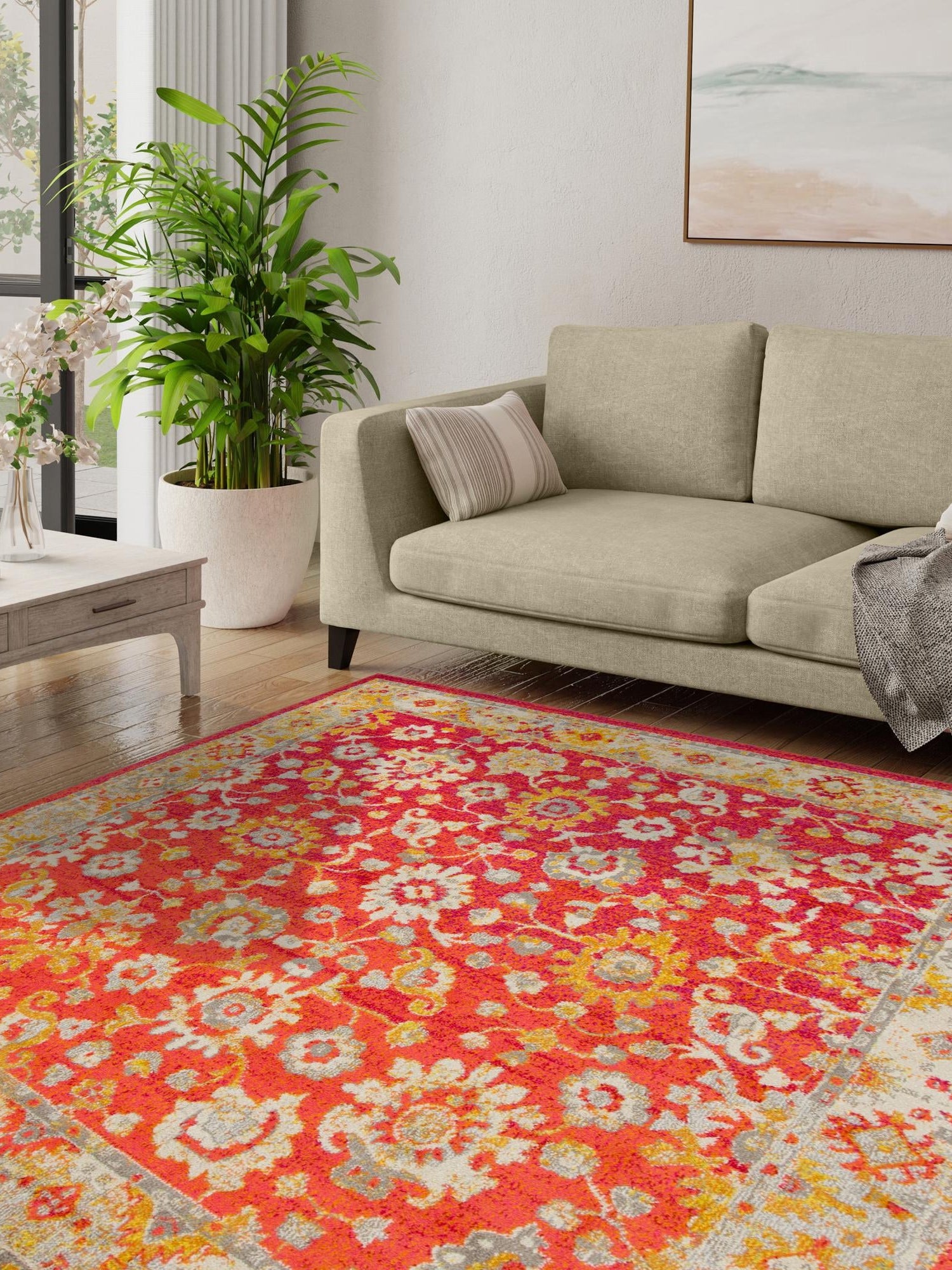 Rust Red 8' x 8' Penrose Square Area Rug