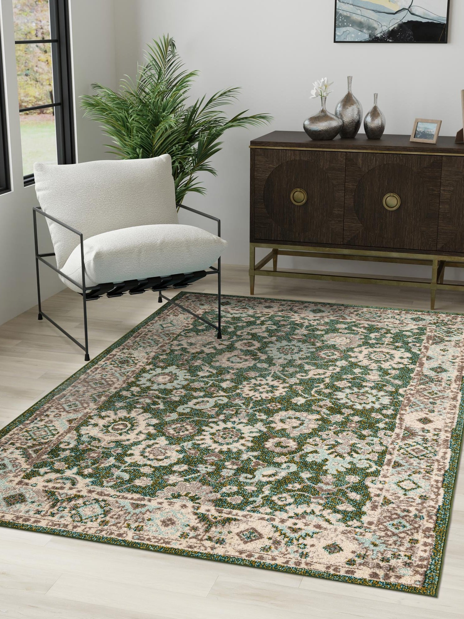 Green 9' x 12' Penrose Rectangle Area Rug