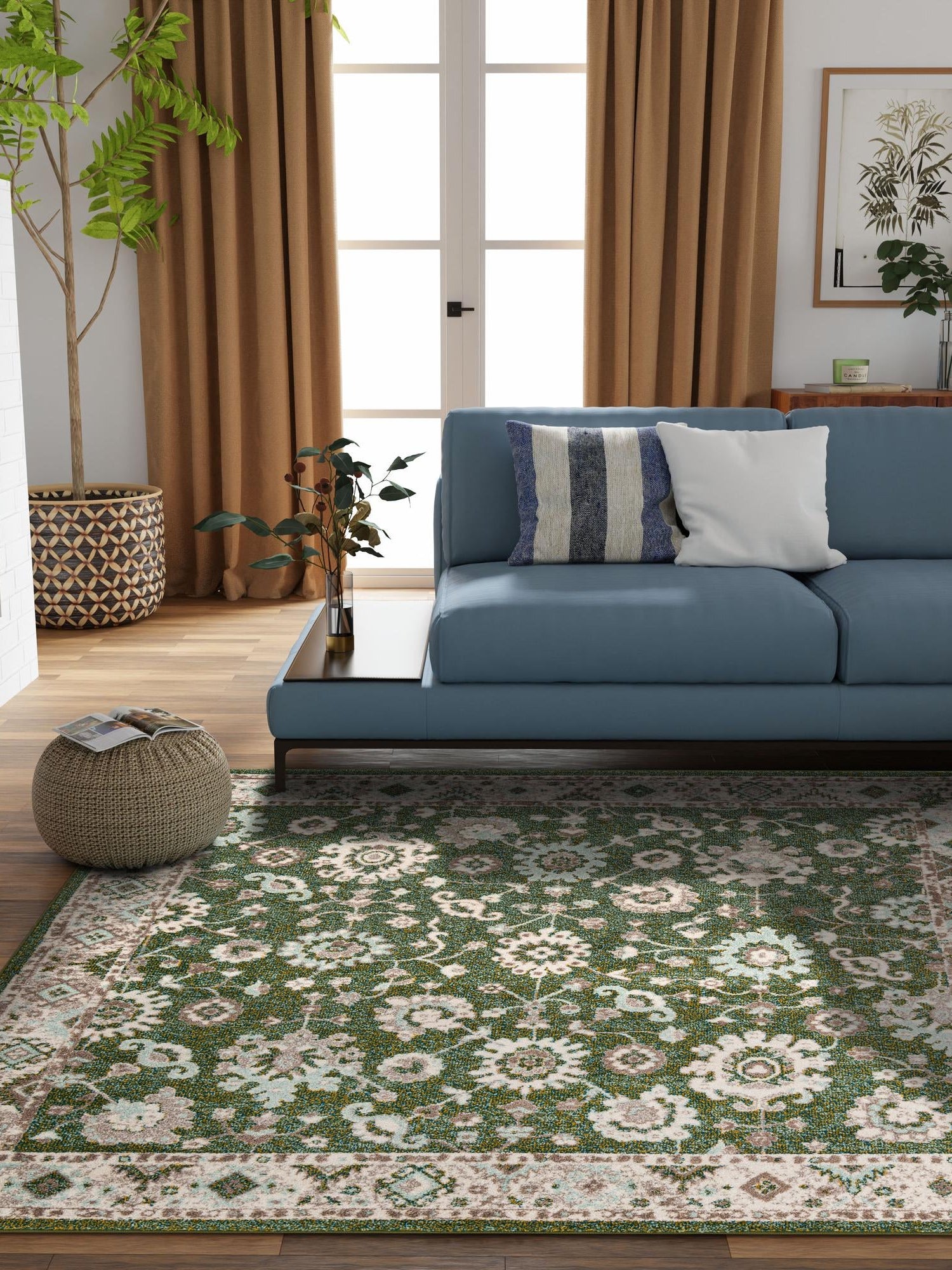 Green 7' 10 x 7' 10 Penrose Square Area Rug