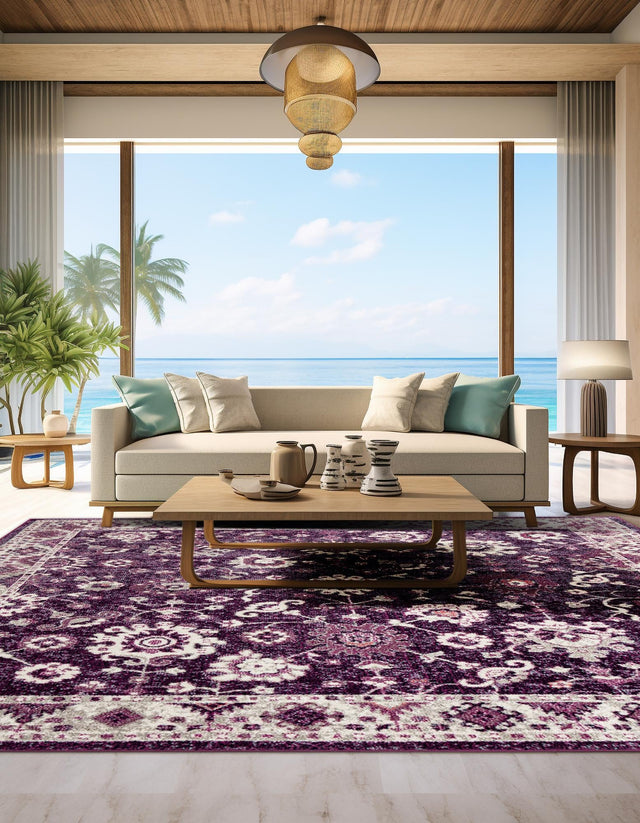 Purple 7' 10 x 7' 10 Penrose Square Area Rug