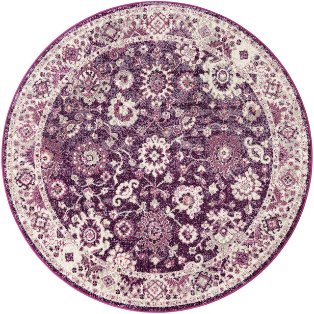 Purple 6' 1 x 6' 1 Penrose Round Area Rug