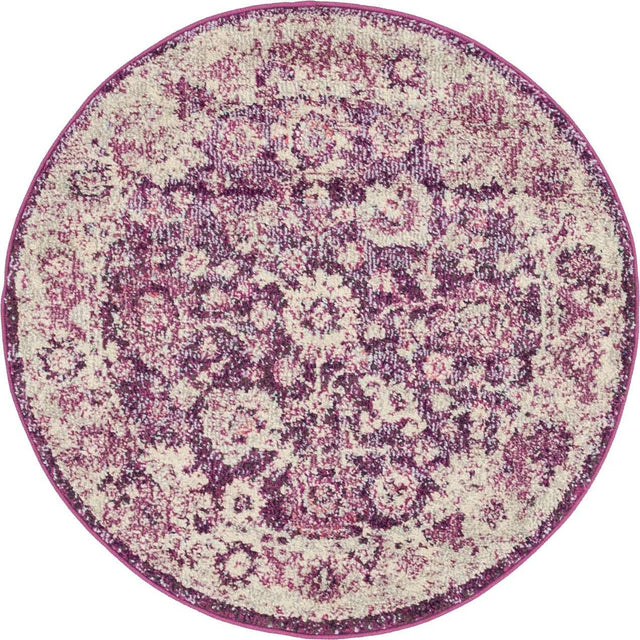 Purple 3' 1 x 3' 1 Penrose Round Area Rug