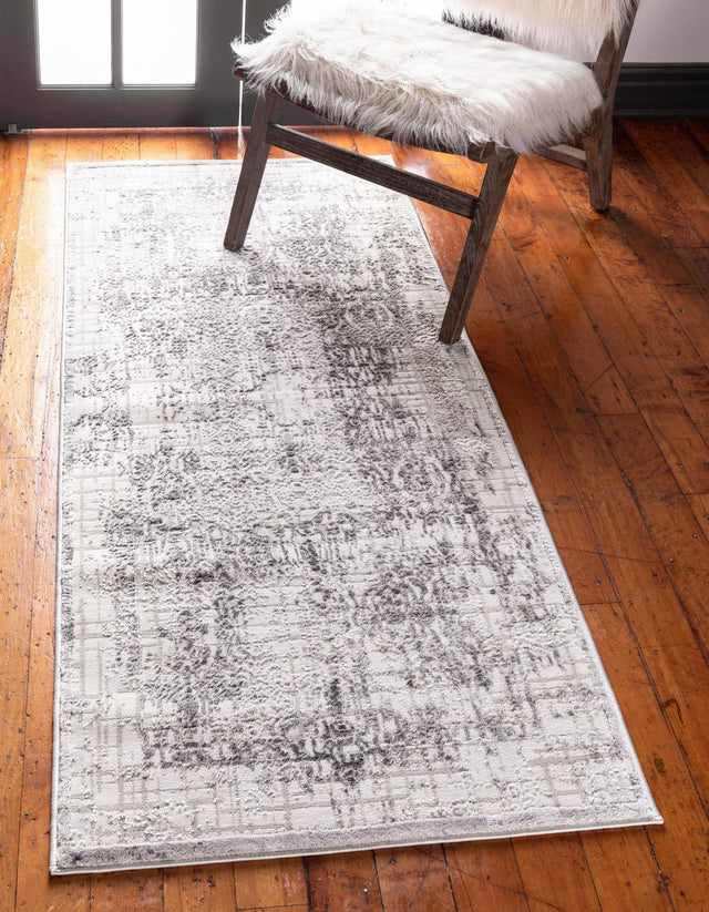 Gray 2' 7 x 6' 1 Aberdeen Runner Area Rug 60% Polypropylene & 40% Polyester Living Dining Office Room Carpet for Sale at Rug Engine
