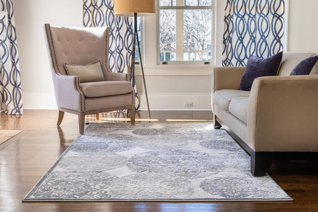 Gray 5' x 8' Aberdeen Rectangle Area Rug 60% Polypropylene & 40% Polyester Living Dining Office Room Carpet for Sale at Rug Engine