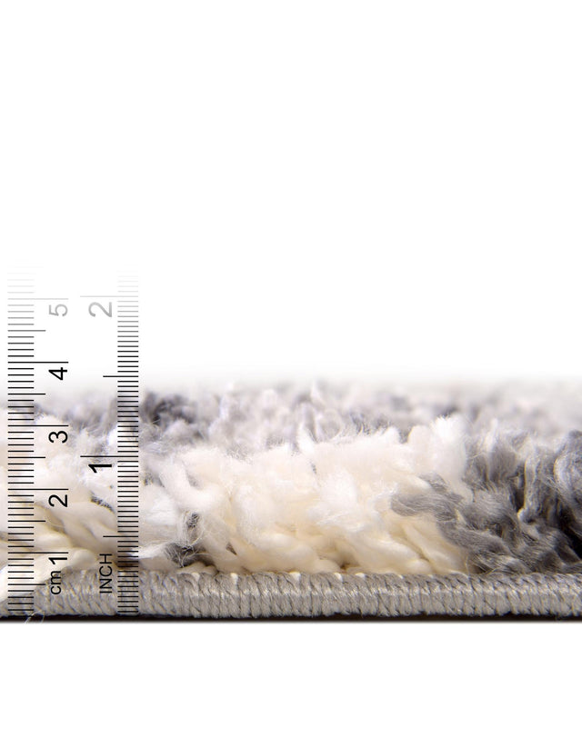 Gray 5' x 5' Hygge Shag Round Area Rug Thick Soft Touch Fluffy & Plush Shaggy Pile 100% Polypropylene With Jute Backing Modern Carpet for Sale at Rug Engine