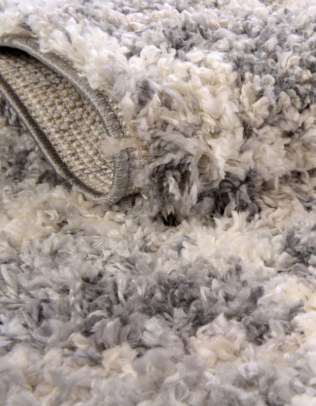 Gray 5' x 5' Hygge Shag Round Area Rug Thick Soft Touch Fluffy & Plush Shaggy Pile 100% Polypropylene With Jute Backing Modern Carpet for Sale at Rug Engine
