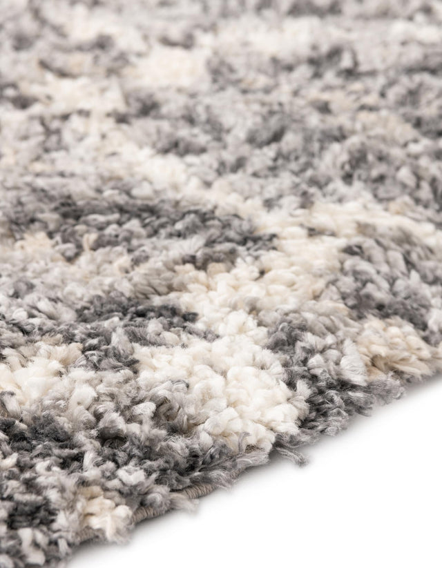 Gray 5' x 5' Hygge Shag Round Area Rug Thick Soft Touch Fluffy & Plush Shaggy Pile 100% Polypropylene With Jute Backing Modern Carpet for Sale at Rug Engine
