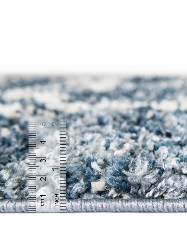 Blue 4' 1 x 6' 1 Hygge Shag Rectangle Area Rug Thick Soft Touch Fluffy & Plush Shaggy Pile 100% Polypropylene With Jute Backing Modern Carpet for Sale at Rug Engine
